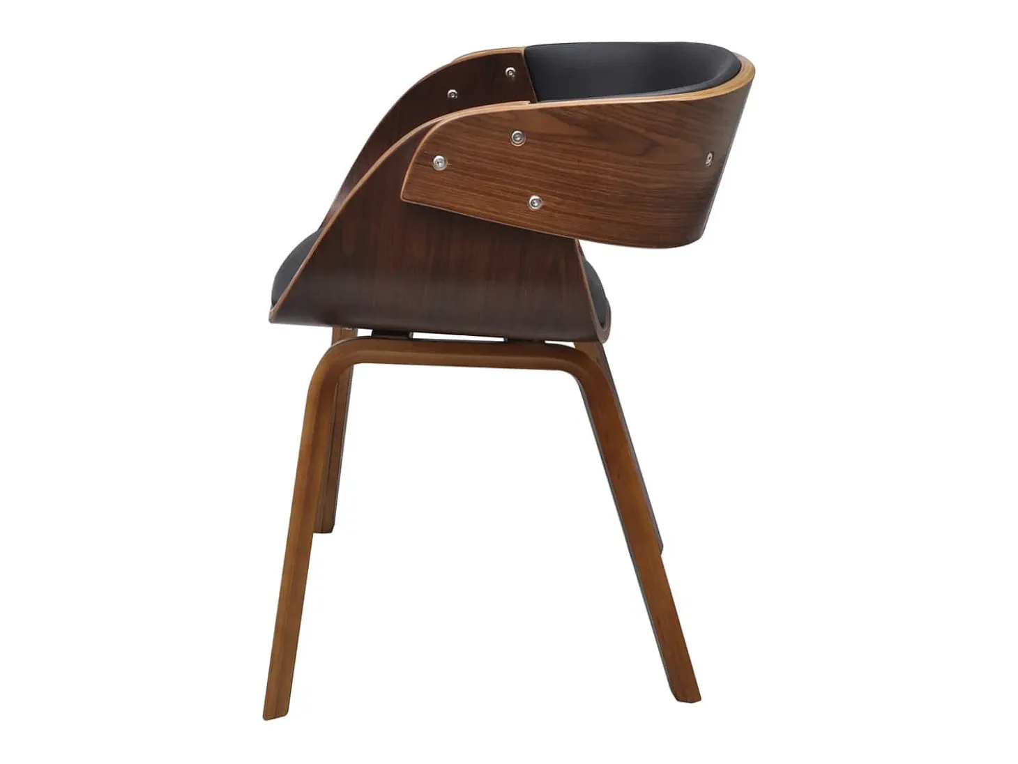 Sillas de comedor 6 uds cuero sintético marrón