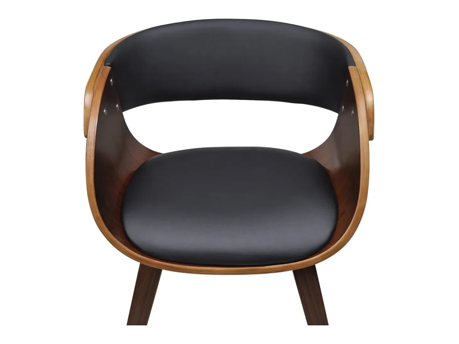 Sillas de comedor 6 uds cuero sintético marrón
