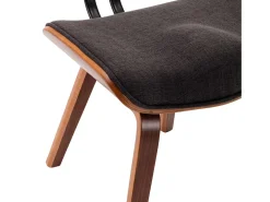 Sillas de comedor 6 uds madera curvada gris y tela