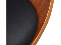 Sillas de comedor 4 uds madera curvada y cuero sintético