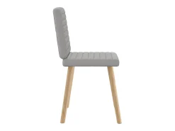 Sillas de comedor 6 uds tela gris nube