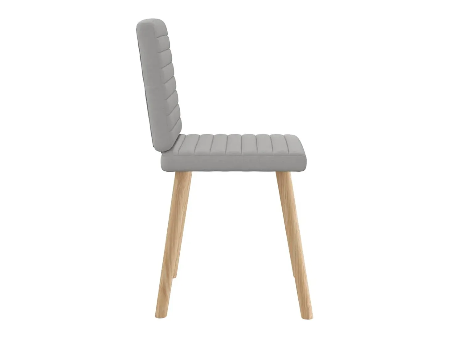 Sillas de comedor 6 uds tela gris nube