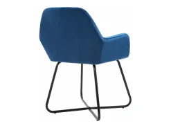 Sillas de comedor 6 unidades de terciopelo azul
