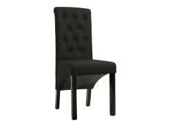 Sillas de comedor 4 unidades de tela negra