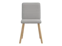Sillas de comedor 6 unidades tela gris nube