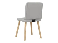 Sillas de comedor 6 unidades tela gris nube