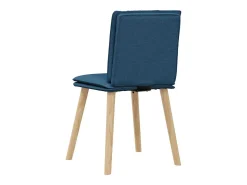 Sillas de comedor 4 unidades tela azul