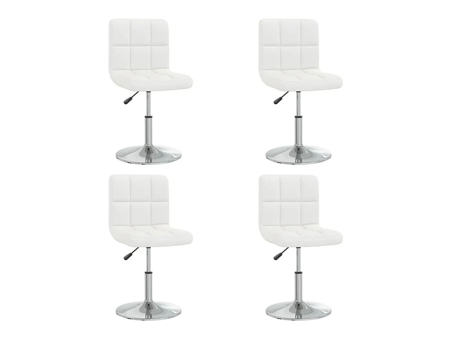 Sillas de comedor 4 unidades cuero sintético blanco