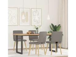 Sillas de comedor 4 unidades tela taupe
