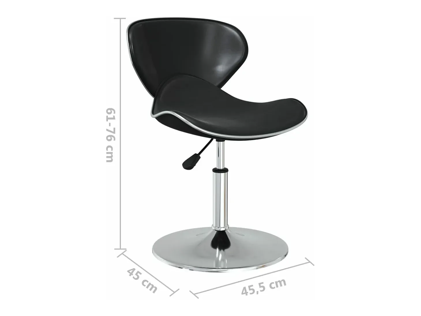 Sillas de comedor 4 unidades cuero sintético negro