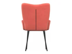 Sillas de comedor 2 unidades terciopelo rosa