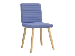 Sillas de comedor 6 unidades tela azul jeans