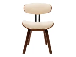 Sillas de comedor 4 unidades madera curvada y cuero sintético
