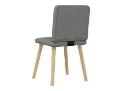 Sillas de comedor 2 unidades tela gris oscuro