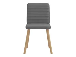 Sillas de comedor 2 unidades tela gris oscuro