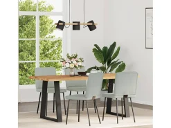 Sillas de comedor 4 unidades terciopelo gris claro