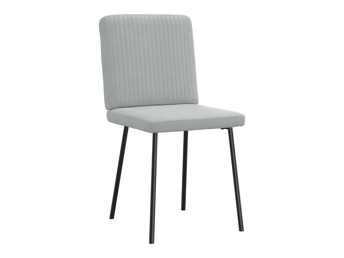 Sillas de comedor 4 unidades terciopelo gris claro