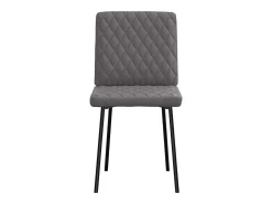 Sillas de comedor 6 unidades cuero sintético gris
