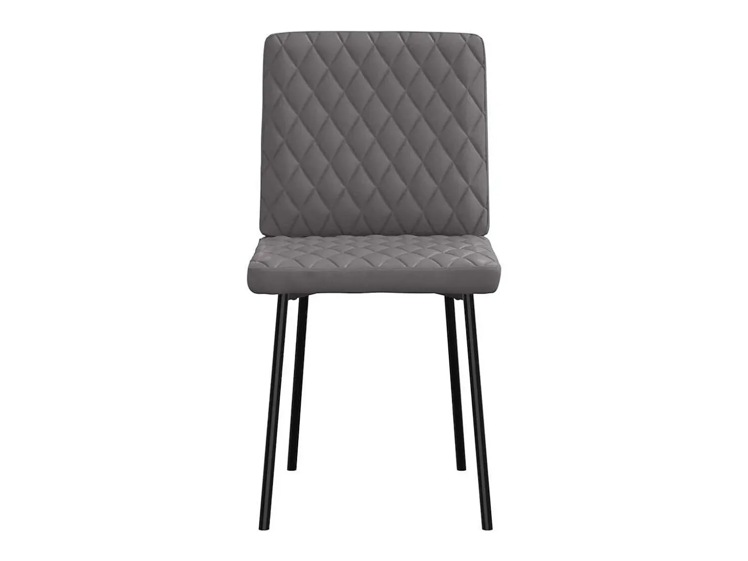 Sillas de comedor 6 unidades cuero sintético gris