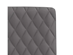 Sillas de comedor 6 unidades cuero sintético gris