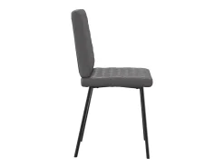 Sillas de comedor 6 unidades cuero sintético gris