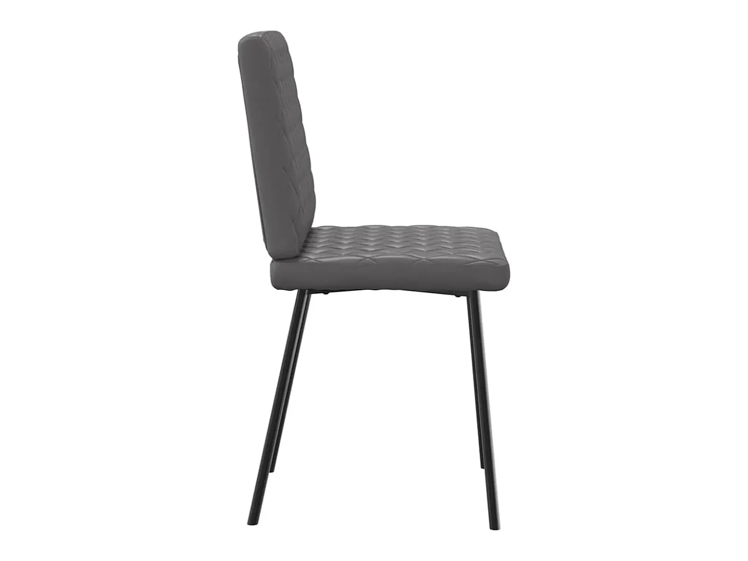 Sillas de comedor 6 unidades cuero sintético gris