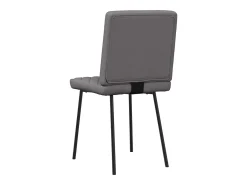 Sillas de comedor 6 unidades cuero sintético gris