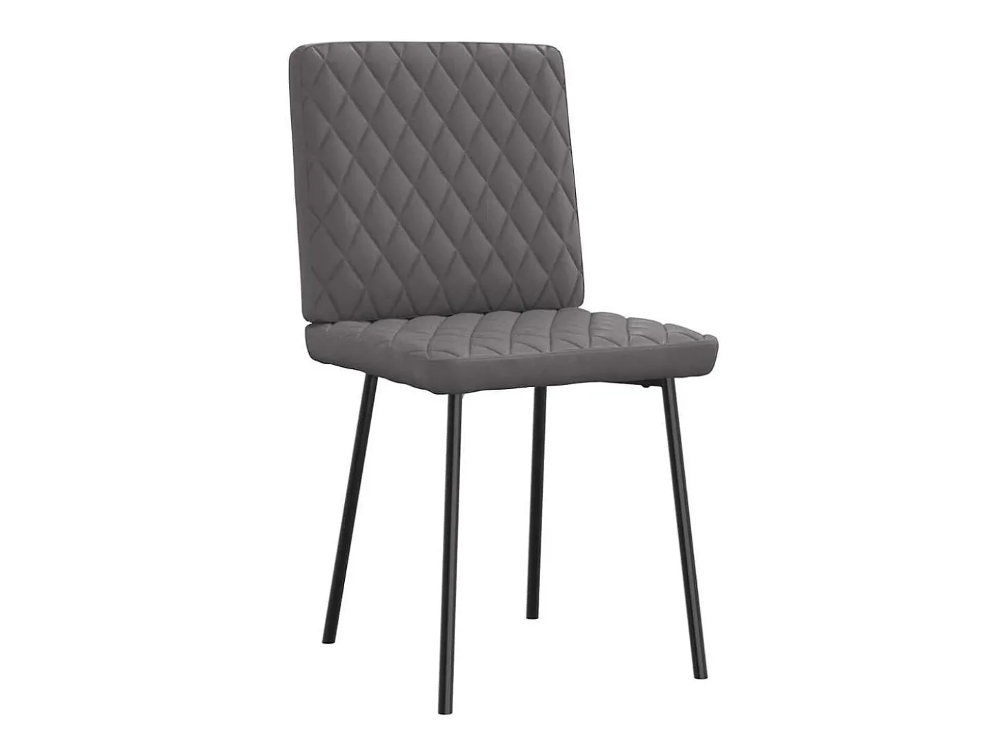 Sillas de comedor 6 unidades cuero sintético gris