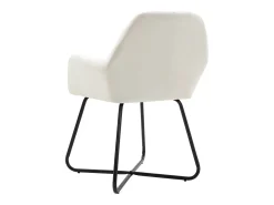 Sillas de comedor 6 unidades tela color crema
