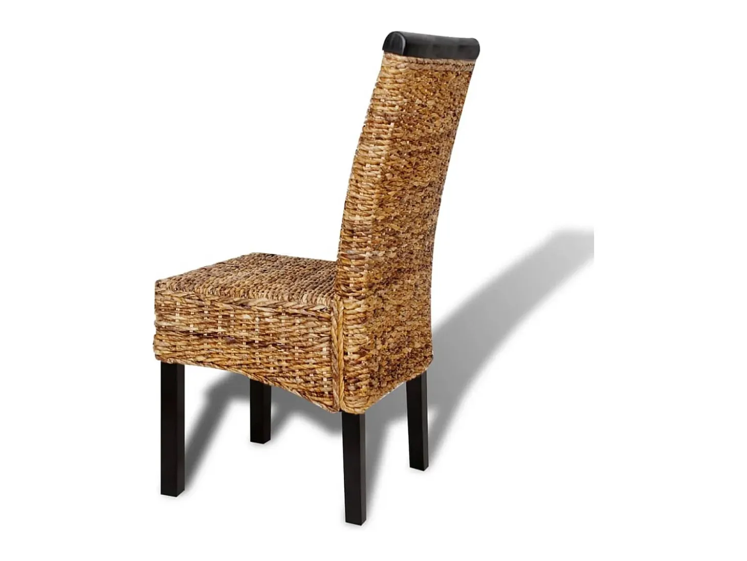 Sillas de comedor 4 unidades madera maciza de mango y abacá