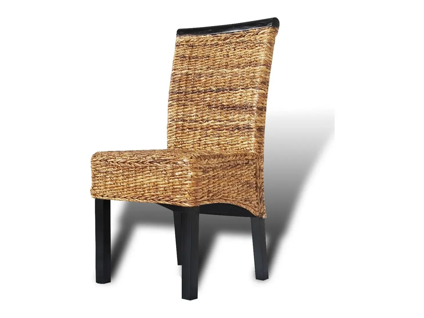 Sillas de comedor 4 unidades madera maciza de mango y abacá