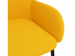 Sillas de comedor 2 unidades terciopelo amarillo