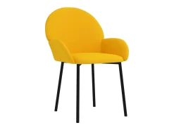 Sillas de comedor 2 unidades terciopelo amarillo