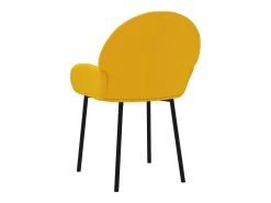Sillas de comedor 2 unidades terciopelo amarillo