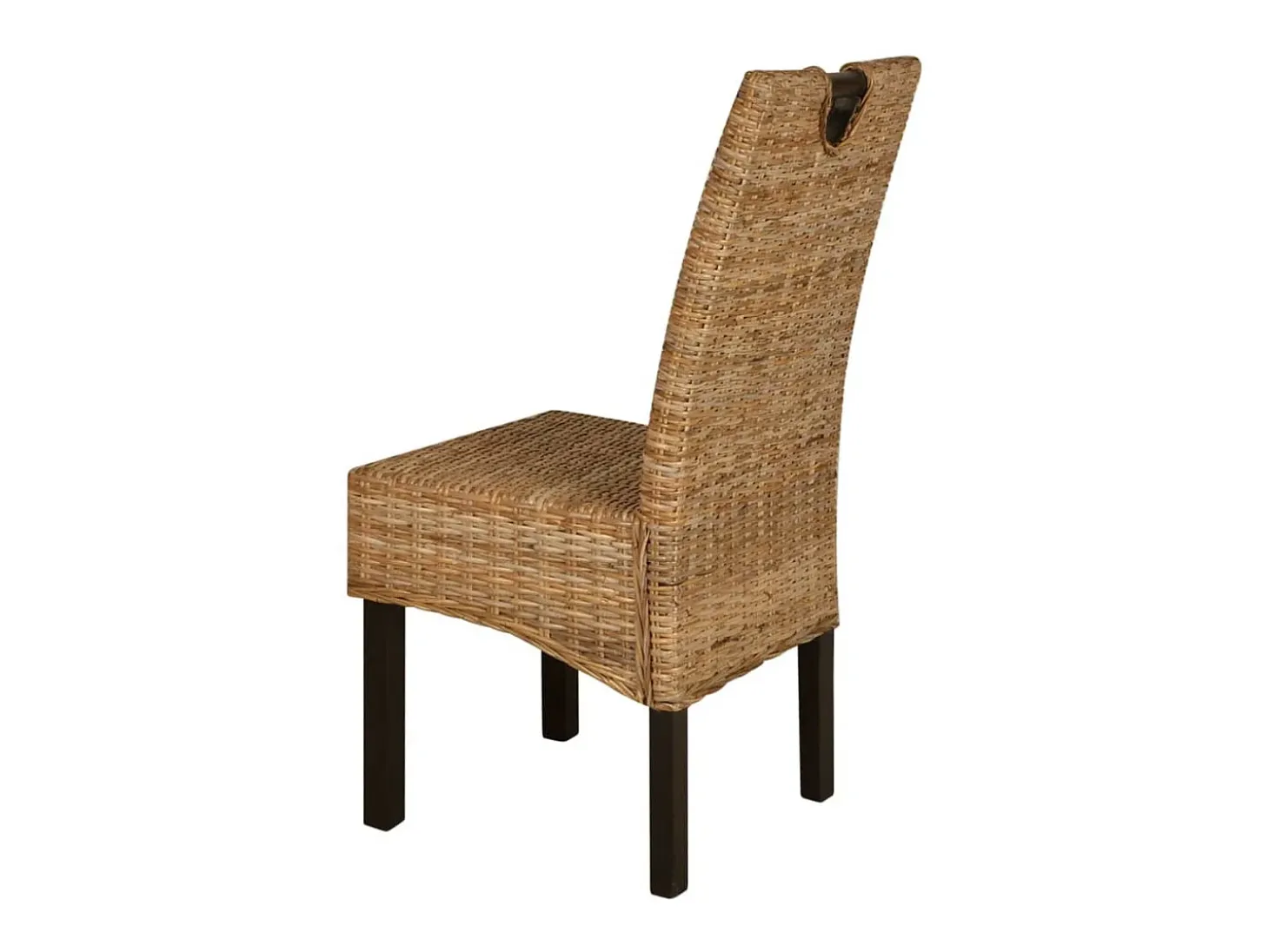 Sillas de comedor 6 unidades ratán kubu madera de mango