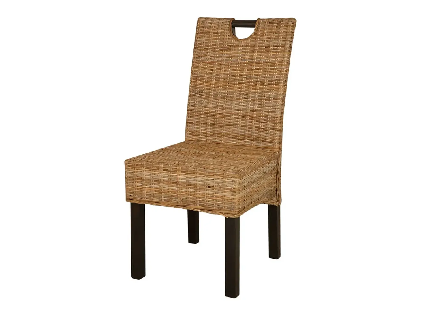 Sillas de comedor 6 unidades ratán kubu madera de mango