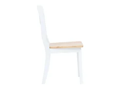 Sillas de comedor 6 unidadesmadera maciza caucho blanco madera claro