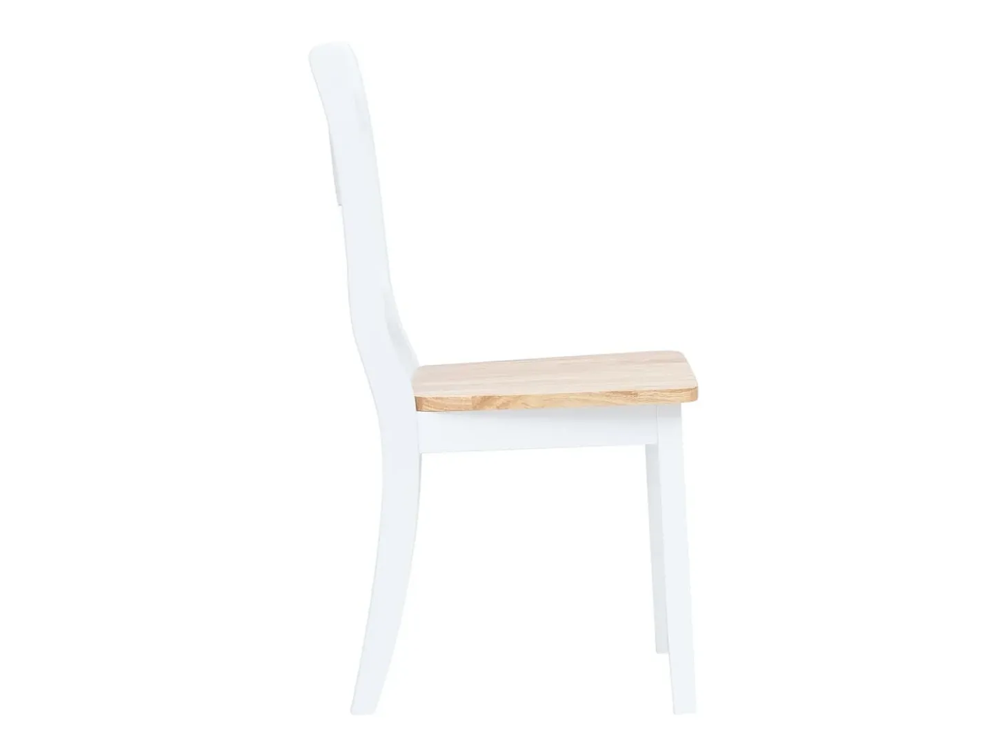 Sillas de comedor 6 unidadesmadera maciza caucho blanco madera claro