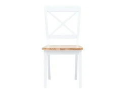 Sillas de comedor 6 unidadesmadera maciza caucho blanco madera claro