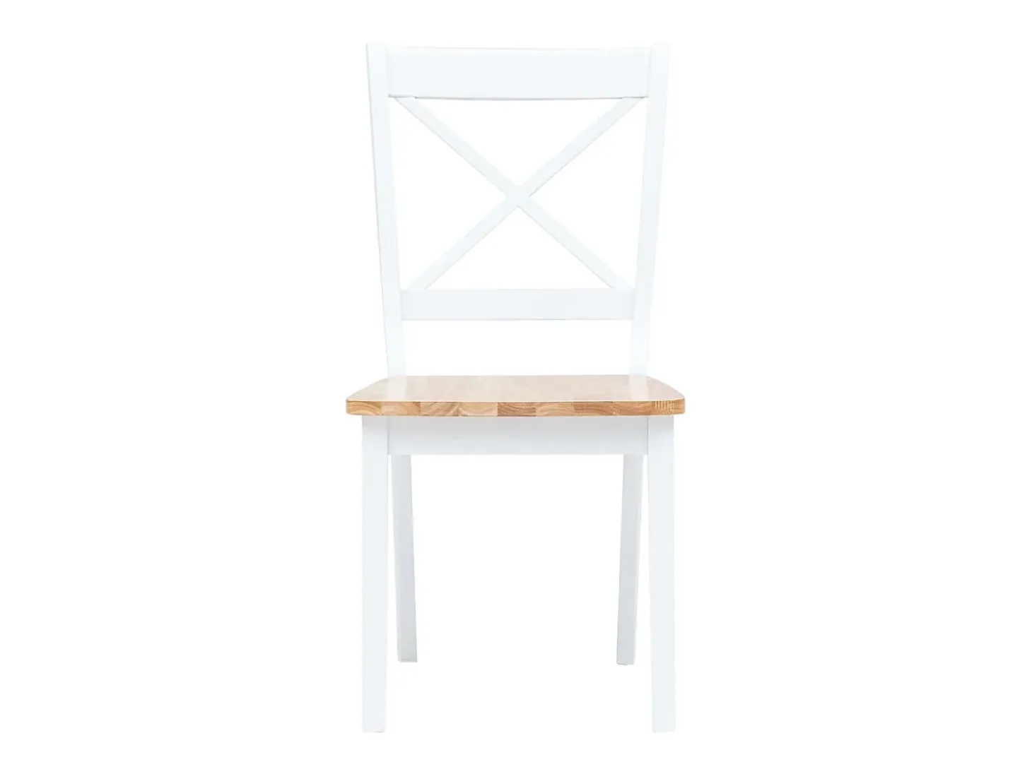 Sillas de comedor 6 unidadesmadera maciza caucho blanco madera claro