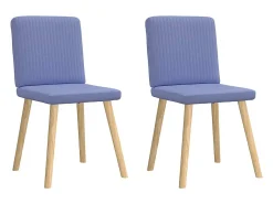 Sillas de comedor 2 unidades tela azul jeans