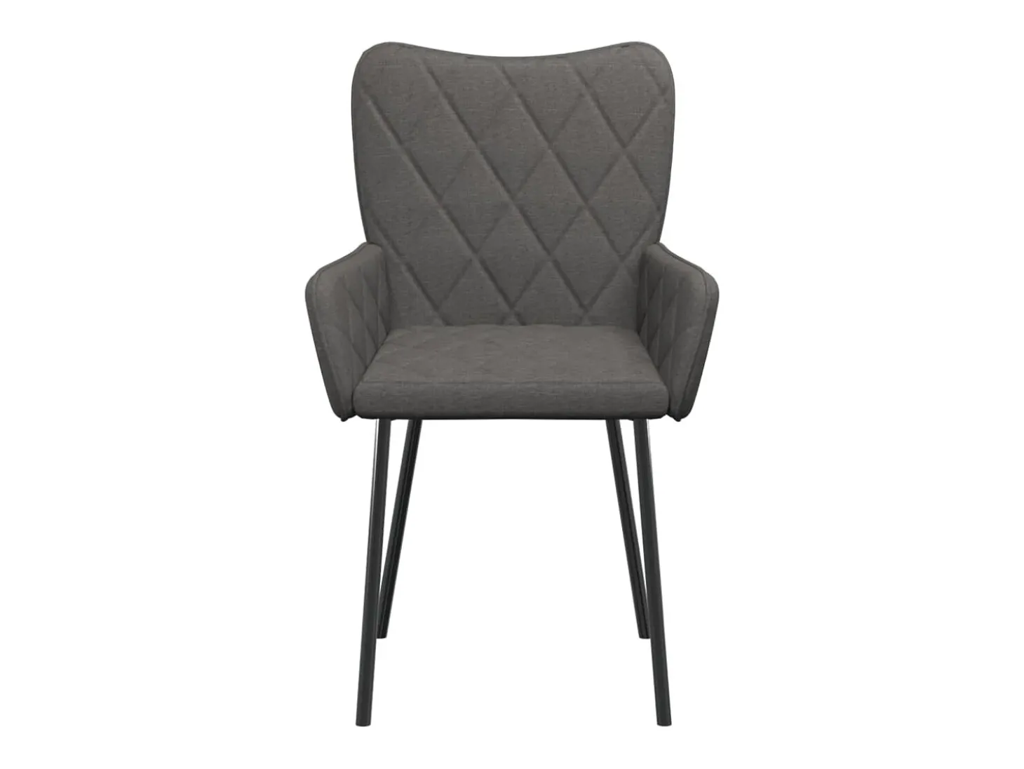 Sillas de comedor 2 unidades tela gris oscuro