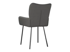 Sillas de comedor 2 unidades tela gris oscuro