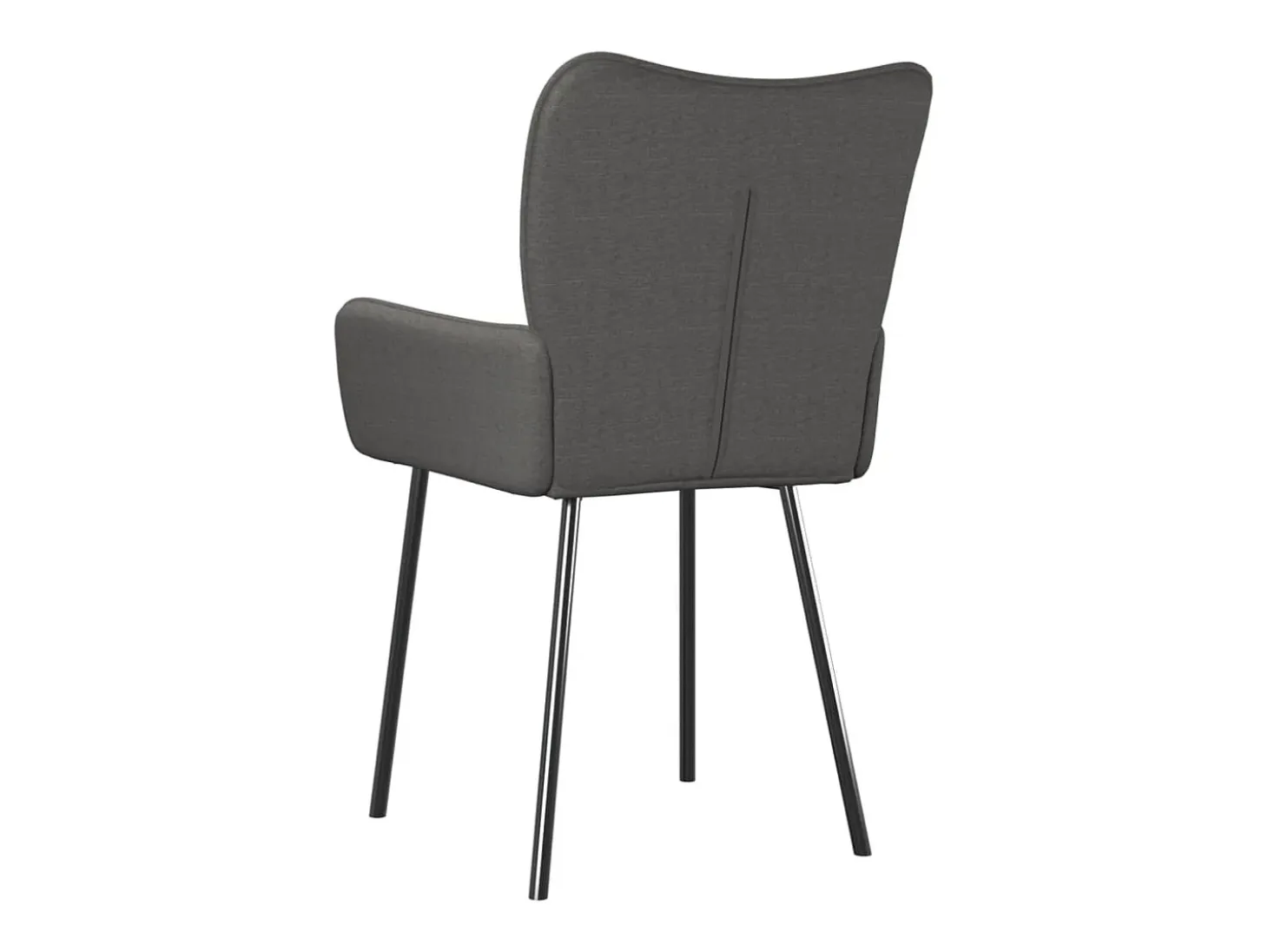 Sillas de comedor 2 unidades tela gris oscuro