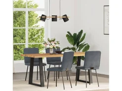 Sillas de comedor 4 unidades terciopelo gris oscuro