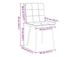 Sillas de comedor 4 unidades terciopelo gris oscuro