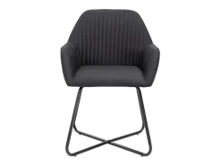 Sillas de comedor 6 unidades de tela negra
