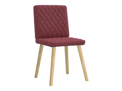 Sillas de comedor 2 unidades tela rojo tinto