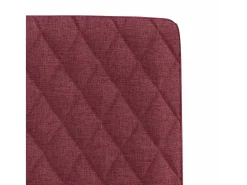 Sillas de comedor 2 unidades tela rojo tinto