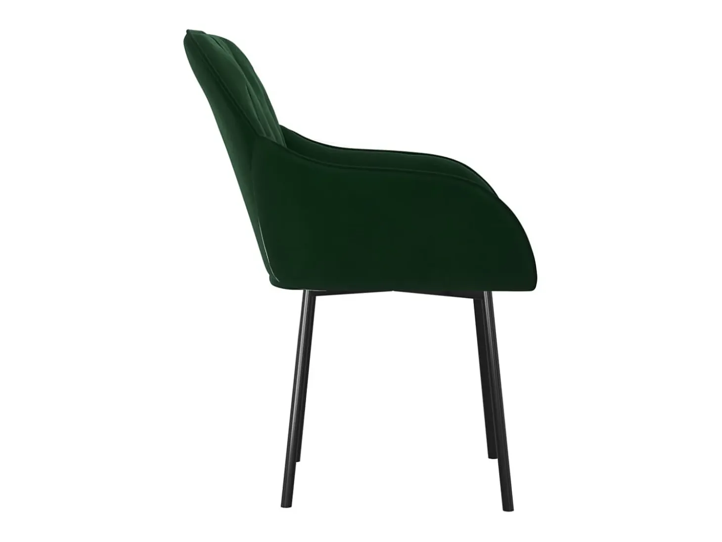 Sillas de comedor 2 unidades terciopelo verde oscuro